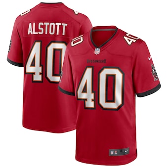 mens nike mike alstott red tampa bay buccaneers retired play